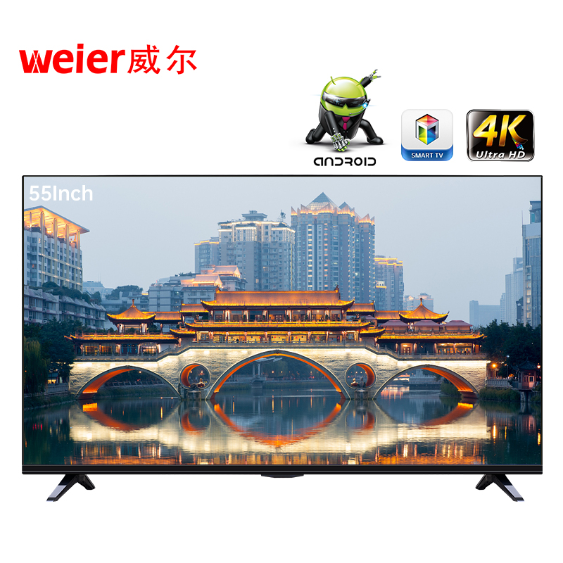 Weier Smart Android LCD LED QLED TV 4K UHD Factory дешевый плоский экран телевизоры HD LCD LED лучший smart TV