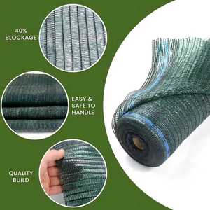 Telo Ombreggiante Verde Scuro, Rete Parasole Resistente ai Raggi UV, Telo a Rete <span class=keywords><strong>per</strong></span> Copertura Piante, Rete Parasole <span class=keywords><strong>per</strong></span> Giardino, Serra, Ortaggi, Fiori - Product Image 4