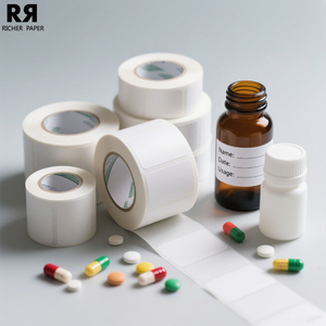 Étiquette autocollante pour tube à essai médical personnalisée rouleau de vinyle d'emballage électronique étanche rouleaux de papier adhésif durable - Product Image 1