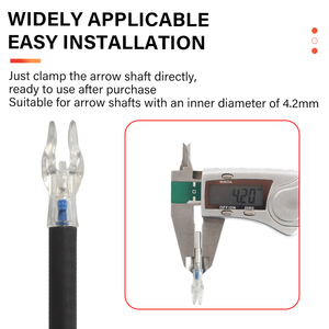 Luci LED per Frecce SPG con Batterie Sostituibili Automaticamente, Confezione da 3, per Caccia, Compatibili con Perni ID 4.2 mm, per Aste in Carbonio Puro - Product Image 4