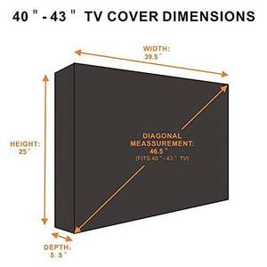 Funda para TV de 40 a 43 Pulgadas Resistente a Arañazos con Sellado Interior Inferior a Prueba de Agua Protección Universal para Control Remoto de TV LG - Product Image 5
