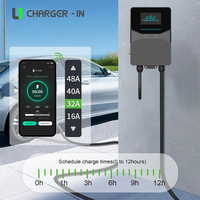 Station de recharge pour véhicules électriques 22kW 11kW 7kW Type 2 32A AC Wallbox OCPP Câble 5m Chargeur mural pour VE domestique et commercial