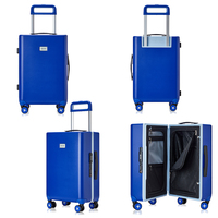 Valise de cabine OEM de haute qualité avec cadre en aluminium, coque rigide en PC sans fermeture éclair, design moderne avec serrure TSA pour voyage