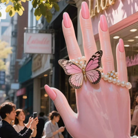 Escultura de Uñas a Gran Escala, Decoración para Salón de Uñas, Adornos para Puerta de Tienda, Producto de Uñas Personalizado, Arte de Escultura 3D para Pared