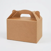 Caja de Papel Kraft para Llevar Comida Caliente, con Asa y Cierre Seguro, para Almuerzo, Pollo Frito, Envase Ecológico Desechable, Tamaño Personalizado