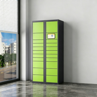 Armoire de rangement extérieure en acier inoxydable à 21 portes avec serrure électronique pour salle de sport, supermarché, casier intelligent pour colis et bagages