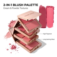 Palette de fard à joues haute performance personnalisable, poudre soyeuse, application sans démarcation, marque privée OEM ODM, longue tenue, fini sain et éclatant