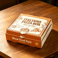 Boîtes à pizza rigides en papier kraft écologiques et recyclables avec logo personnalisé, cartons de livraison de nourriture en carton ondulé de qualité alimentaire, impression quadricolore