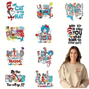 <span class=keywords><strong>Dr</strong></span>. Sussex DIY DTF Wärme übertragungs aufkleber Wasch bare Designs Einfache Anwendung für T-Shirts Masken Jeans Rucksäcke - Product Image 1