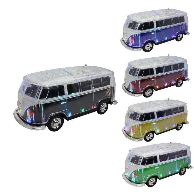 Promotional Gift WS-267 BT Crystal Design Car Shape Bus Wireless Radio Speaker with TF USB FM AUX Handsfree LED Light