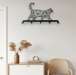 Petits crochets muraux 3D mignons, organisateur, porte-manteau de <span class=keywords><strong>chat</strong></span>, pour chambre à coucher, porte-clé d'entrée, crochet mural métallique - Product Image 2