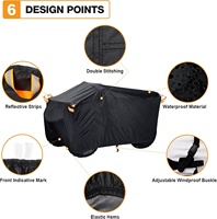 Housse de protection pour véhicule tout-terrain (ATV) et quad, imperméable, robuste, toutes saisons, résistante aux intempéries et aux UV