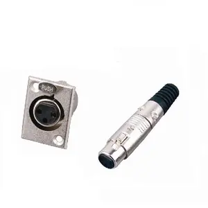 5 P Kết Nối Âm Thanh Số Lượng Lớn Mạ Nam Nữ Pháo Jack Cắm Ổ Cắm 5 Pin Cáp XLR Gắn Kết Nối Cho DMX DMX512 Microphone