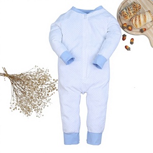 Conjunto de Lujo Babeeni Blue Dot para Bebés Niños, OEM ODM, Bordado Hecho a Mano Personalizado, Cierre de Botones, Tejido de Invierno BB2423 - Product Image 1