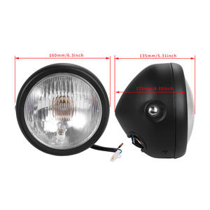 CG125 Faros delanteros <span class=keywords><strong>vintage</strong></span> modificados-GN125 Cubierta frontal redonda negra <span class=keywords><strong>vintage</strong></span> Luces Accesorios para motocicletas - Product Image 6