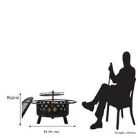 Brasero d'extérieur de haute qualité avec plancha et barbecue pour fêtes de jardin