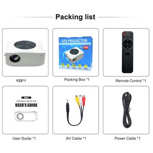 2024 новейший 1080P Мини светодиодный Wi-Fi проектор Поддержка беспроводной проводной экран зеркального отображения версии <span class=keywords><strong>Youtube</strong></span> - Product Image 6