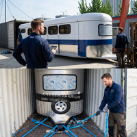 Remorque de transport mobile personnalisée Remorque pour chevaux Remorque pour 2 chevaux avec lit et logement