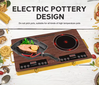 Ventes chaudes - Plaque de cuisson à induction - Cuisinière électrique - 3500W - Double cuisinière infrarouge - Cuisinière à induction intelligente à 2 brûleurs