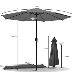 Sombrilla de Patio Grande para Exteriores, con Base, Estilo Balinés, para Mesa de Jardín, Venta al Por Mayor Directo de Fábrica en China - Product Image 2