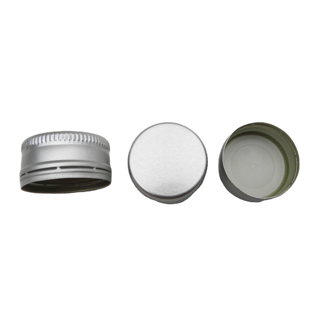 28*18mm Aluminium Cap for Soda Water Bottle Silver Color Pilfer Proof 28mm Lids Bottle Caps Closures
