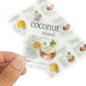 ملصقات لاصقة شفافة من البلاستيك مقاومة للماء ملونة بالكامل مطبوعة حسب الطلب بشعار واضح - Product Image 3