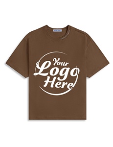 Camiseta clásica de cuello redondo pesado para hombre 100% algodón Vintage lavado básico manga corta - Product Image 1