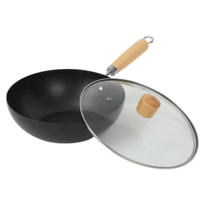 Ventas directas <span class=keywords><strong>de</strong></span> fábrica 24cm Sartén comercial para freír <span class=keywords><strong>Wok</strong></span> Cocina <span class=keywords><strong>de</strong></span> gas antiadherente Mango <span class=keywords><strong>de</strong></span> madera antiadherente <span class=keywords><strong>Wok</strong></span> <span class=keywords><strong>de</strong></span> hierro fundido - Product Image 1
