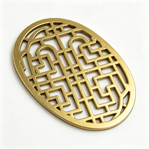 OEM ODM Custom Hollow <b>Cut</b> Brass <b>Sheet</b> CNC/<b>Laser</b>/Milling Machining Engraved for Machining Brass Decorative Disc Filigree Decor - Product Image 1