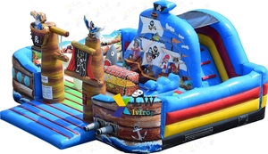 <span class=keywords><strong>Pirates</strong></span> Playland, Brincolín Inflable Gigante Multicolor con Certificación CE, Tamaño Personalizable, Parque Infantil Pirata para Niños Pequeños - Product Image 2