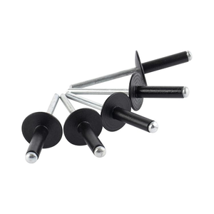 Rivets à tête bombée en acier aluminium noir de 3,2 mm, 4 mm, 4,8 mm, 5 mm, rivets aveugles à grande bride - Product Image 6