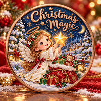 Pièce de monnaie commémorative personnalisée en cuivre pur 999 de 5 oz, cadeau de Noël mignon pour bébés garçons et filles