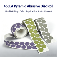 Disques de ponçage pyramidales Fortunebrasive 32 mm (1,25 po) à bords festonnés, avec support en film PET, tampons de polissage ponctuel 466LA pour la réparation de peinture automobile