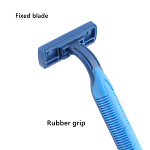 Wholesale Triple <strong>Blade</strong> Disposable <strong>Razor</strong> With Rubber Handle and Stainless Steel <strong>Blade</strong> - Product Image 3