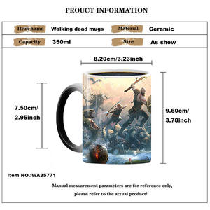 Fabrika renk değiştirme Viking Wars Warfare kupalar seramik sıcak su yüceltme fincan isı duyarlı yıldız tanrı savaş kahve kupa - Product Image 2