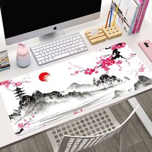 Sanxing Rectangular Anime Cartoon Art <b>Mouse</b> Pad 900x300mm Natural Rubber Office Desk <b>Mat</b> Cherry Blossom Landscape Design Stock - Product Image 1