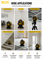 Niveau laser vert 4D auto-nivelant 16 lignes 360° °   Laser de traçage manuel d'intérieur de précision ±2mm/5m (150ft) 36.00*28.00*18.00 pour la construction