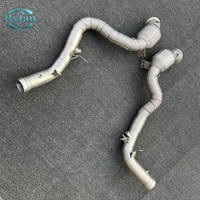 Système d'échappement Rytan en acier inoxydable Performance Valvetronic Flow Straight Pipes Downpipe pour Mercedes Benz W213 E63 E63S 4.0 V8
