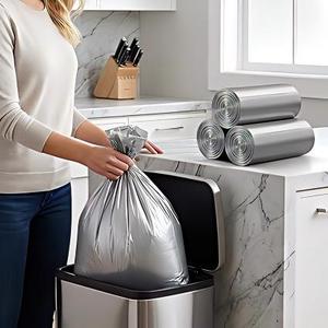 Bolsas de Basura Negras Resistentes Huamaohengchun, Sin Perfume, Sin Solapas, Forros Gruesos para Cocina, Baño, Dormitorio y Oficina - Product Image 4