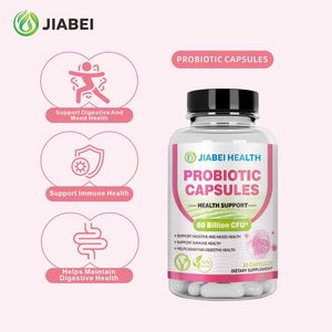 60 milliards de capsules de probiotiques pour la santé digestive et immunitaire, Halal, sans OGM, sans sucre, en vrac, OEM, ODM, vente en gros d'usine - Product Image 1