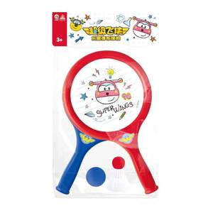 ชุดไม้แบดมินตันสำหรับเด็กซุปเปอร์วิงส์ชุดของเล่นพลาสติกสีแดงและสีน้ำเงินสำหรับเด็กเล่นกีฬาในร่มกลางแจ้งสำหรับเด็ก - Product Image 4