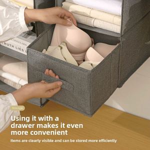 Organisateur de placard suspendu multicouche en non-tissé lavable pour le rangement et le tri des sous-vêtements dans la garde-robe - Product Image 4