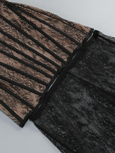 セクシーな黒のストラップレスレースマーメイドマキシイブニングドレスコルセット恋人プロムフォーマルな機会通気性セレブ2025 - Product Image 5