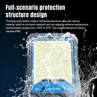 Reflector Solar LED de 300W 400W 500W con Clasificación IP66 y Cámara CCTV para Obras de Construcción y Monitoreo Remoto, Alto CRI 80