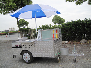 Carrito de Venta Ambulante de Perritos Calientes y Hamburguesas con Parrilla para 100 Compradores - Product Image 2