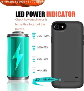 10000Mah pour <span class=keywords><strong>iPhone</strong></span> <span class=keywords><strong>SE</strong></span> 2020 8 7 6S 6 Étui de protection avec <span class=keywords><strong>batterie</strong></span> externe portable Chargeur de <span class=keywords><strong>batterie</strong></span> pour <span class=keywords><strong>iPhone</strong></span> 6 Étui - Product Image 5