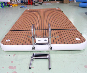 Parque acuático Jet Ski Yacht Dock Balsa <span class=keywords><strong>flotante</strong></span> Inflable Agua <span class=keywords><strong>Flotante</strong></span> Isla Plataforma 6 personas Muelle <span class=keywords><strong>flotante</strong></span> inflable - Product Image 4