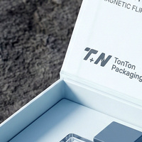 Scatola Regalo di Lusso Personalizzata Blu per Fragranze e Profumi con Scatola Magnetica e Confezione in Carta Profumata
