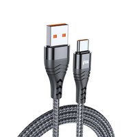 Cable DE DATOS DE 6A, cable de carga rápida de 66W para teléfono móvil Huawei Xiaomi Samsung OPPO, cable de carga de nailon trenzado