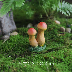 Modern 3D Resina Decorativa Charme Bonito Moda Artificial Plastic Garden Mushroom Knicknack para Home Table e Decoração Do Carro - Product Image 5